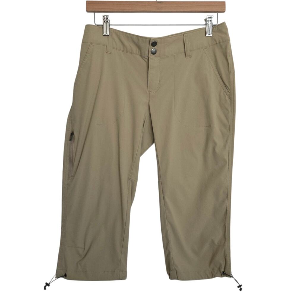 Columbia Omni Shield Bungeen Crop Hem Advanced Repellency Pants Hiking Sz 6